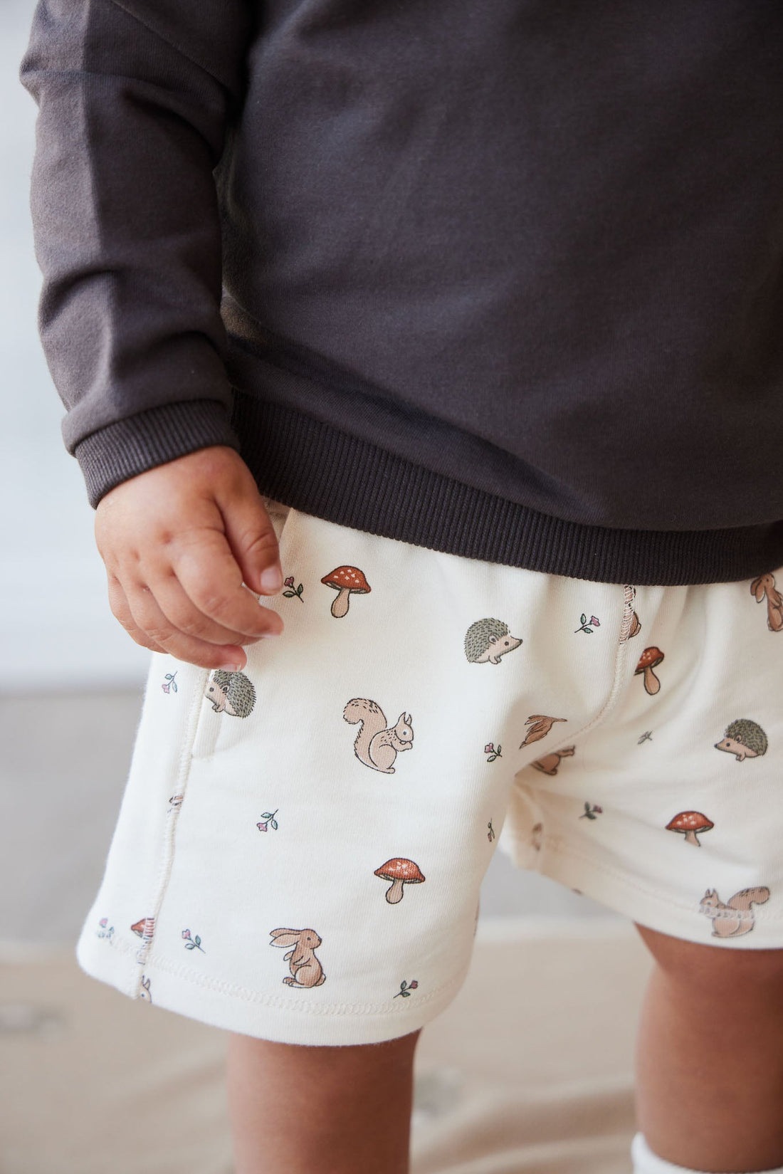 Organic Cotton Jalen Short - Woodland Friends Childrens Short from Jamie Kay USA