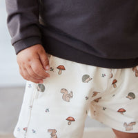 Organic Cotton Jalen Short - Woodland Friends Childrens Short from Jamie Kay USA