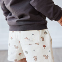 Organic Cotton Jalen Short - Woodland Friends Childrens Short from Jamie Kay USA