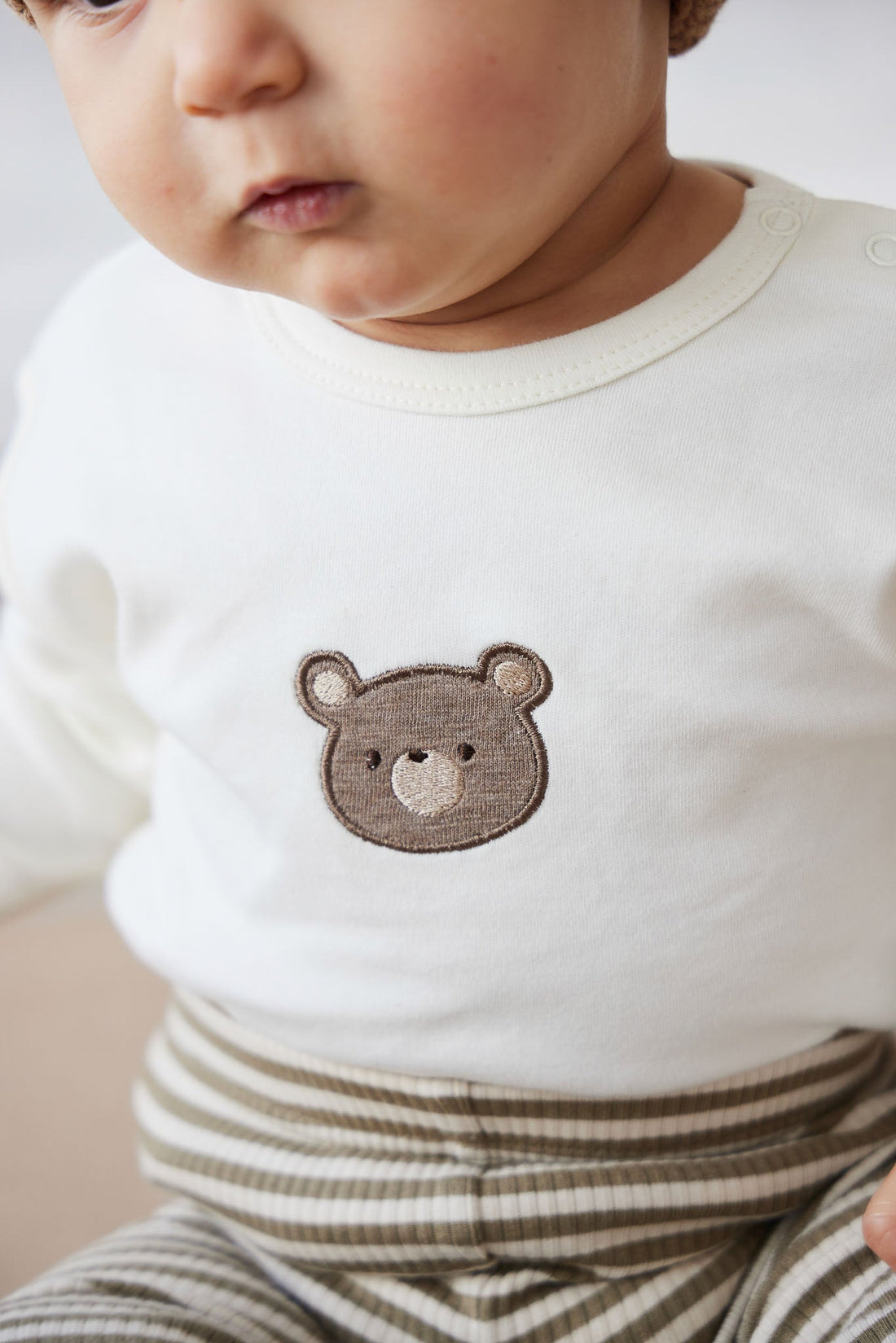 Pima Cotton Arnold Long Sleeve Top - Cloud Bear Childrens Top from Jamie Kay USA