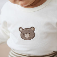 Pima Cotton Arnold Long Sleeve Top - Cloud Bear Childrens Top from Jamie Kay USA