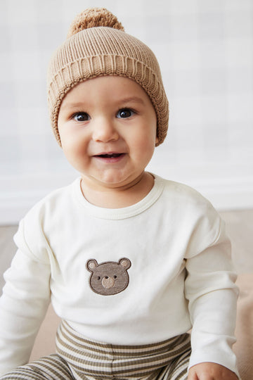 Pima Cotton Arnold Long Sleeve Top - Cloud Bear Childrens Top from Jamie Kay USA