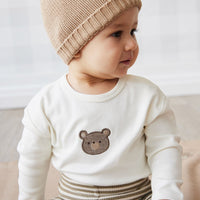 Pima Cotton Arnold Long Sleeve Top - Cloud Bear Childrens Top from Jamie Kay USA