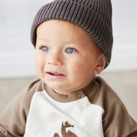 Leon Knitted Beanie - Wolf Childrens Hat from Jamie Kay USA