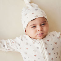 Organic Cotton Knot Beanie - Woodland Friends Childrens Hat from Jamie Kay USA