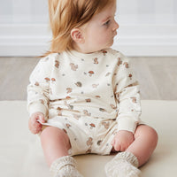 Organic Cotton Jalen Oversized Jumper - Woodland Friends Childrens Top from Jamie Kay USA