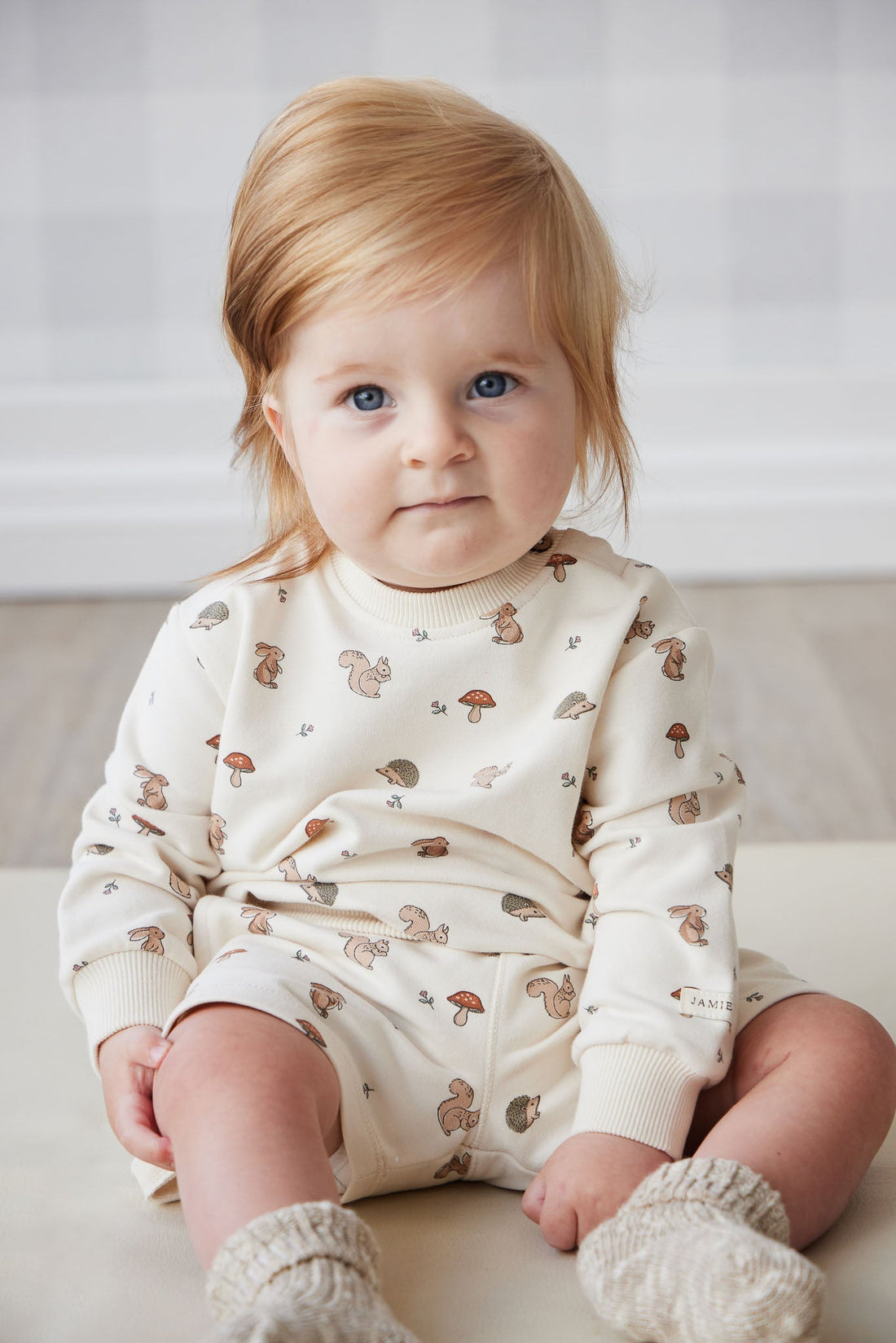 Organic Cotton Jalen Oversized Jumper - Woodland Friends Childrens Top from Jamie Kay USA