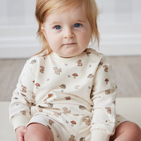 Organic Cotton Jalen Oversized Jumper - Woodland Friends Childrens Top from Jamie Kay USA