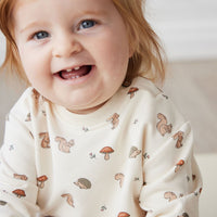 Organic Cotton Jalen Oversized Jumper - Woodland Friends Childrens Top from Jamie Kay USA