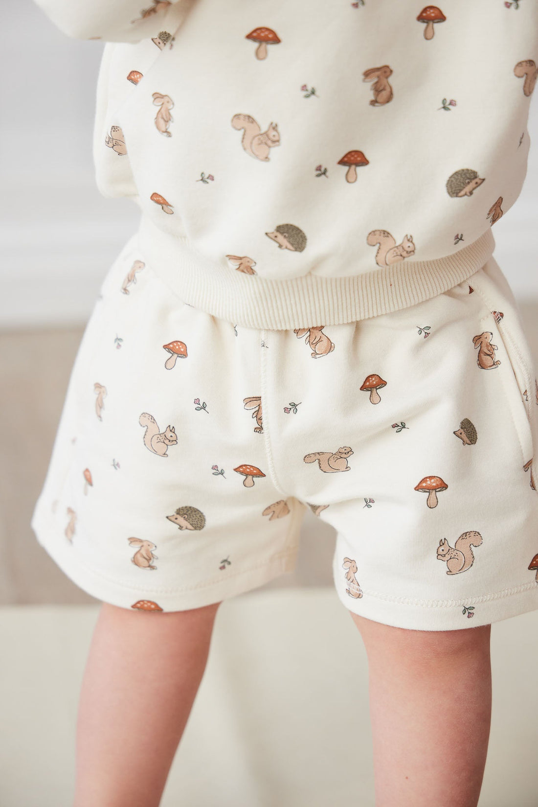 Organic Cotton Jalen Short - Woodland Friends Childrens Short from Jamie Kay USA