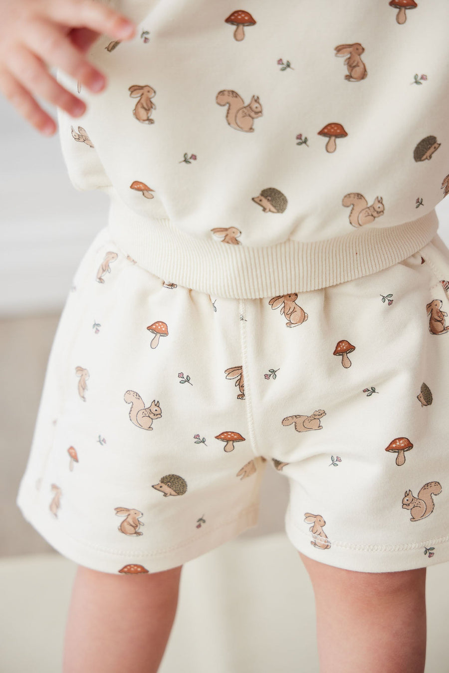 Organic Cotton Jalen Short - Woodland Friends Childrens Short from Jamie Kay USA