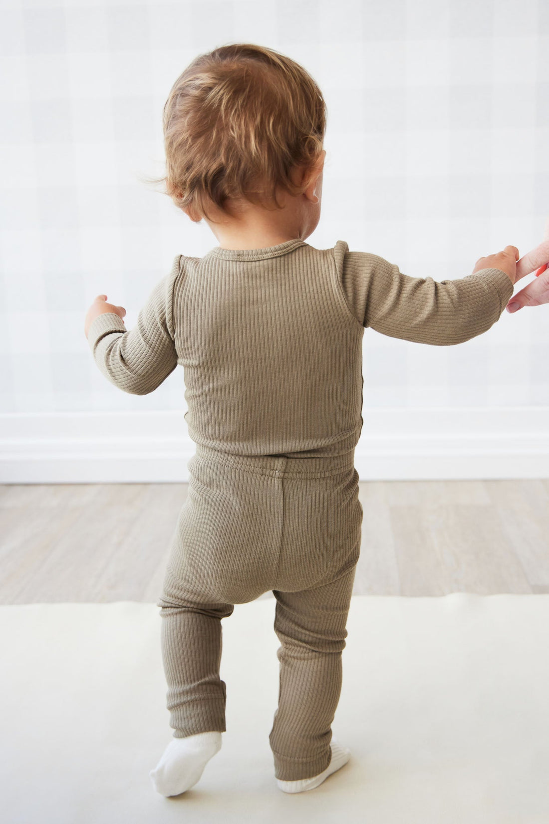 Organic Cotton Modal Elastane Legging - Oak Childrens Legging from Jamie Kay USA