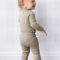 Organic Cotton Modal Elastane Legging - Oak Childrens Legging from Jamie Kay USA