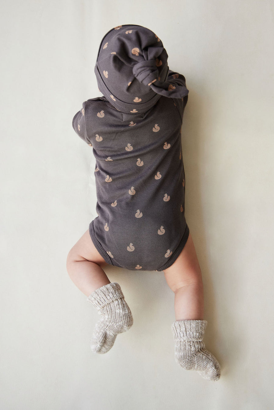 Organic Cotton Fernley Bodysuit - Fox Cubs Wolf Childrens Bodysuit from Jamie Kay USA