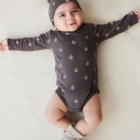 Organic Cotton Fernley Bodysuit - Fox Cubs Wolf Childrens Bodysuit from Jamie Kay USA