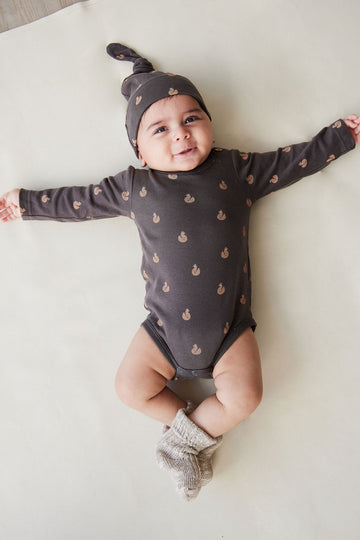 Organic Cotton Fernley Bodysuit - Fox Cubs Wolf Childrens Bodysuit from Jamie Kay USA