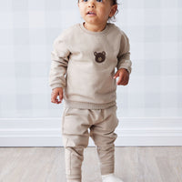 Organic Cotton Morgan Track Pant - Fawn Childrens Pant from Jamie Kay USA