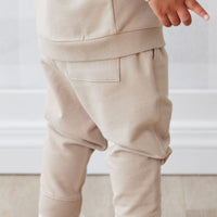 Organic Cotton Morgan Track Pant - Fawn Childrens Pant from Jamie Kay USA