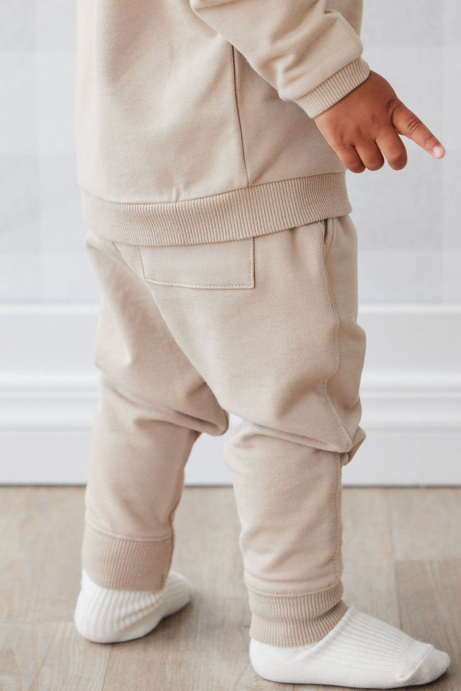 Organic Cotton Morgan Track Pant - Fawn Childrens Pant from Jamie Kay USA