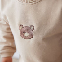 Organic Cotton Damien Sweatshirt - Fawn Bear Childrens Top from Jamie Kay USA