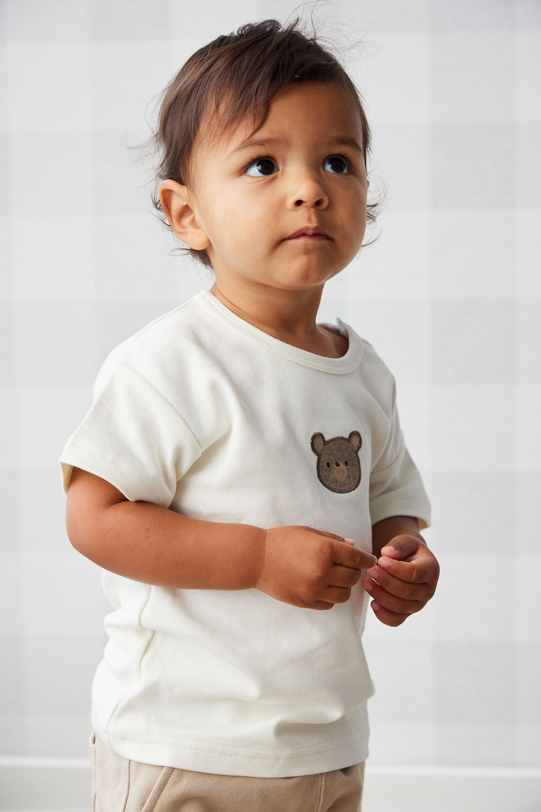 Pima Cotton Hunter Tee - Cloud Bear Childrens Top from Jamie Kay USA