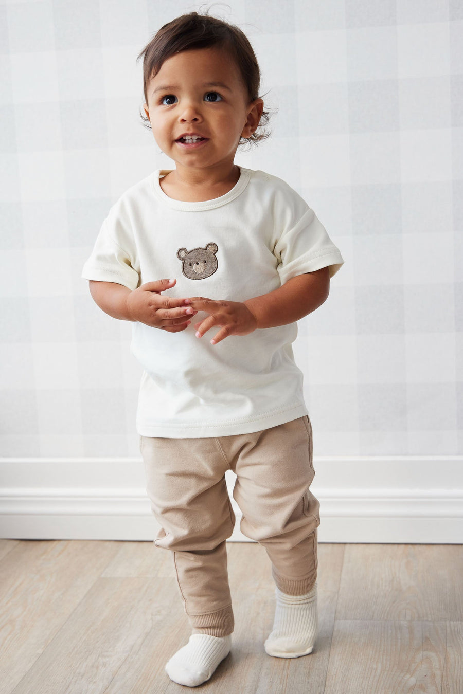 Pima Cotton Hunter Tee - Cloud Bear Childrens Top from Jamie Kay USA