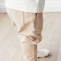 Organic Cotton Morgan Track Pant - Fawn Childrens Pant from Jamie Kay USA