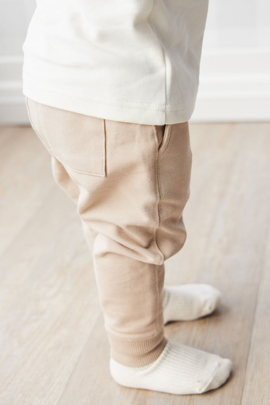 Organic Cotton Morgan Track Pant - Fawn Childrens Pant from Jamie Kay USA