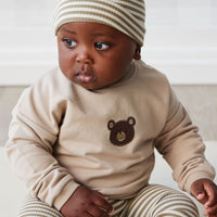 Organic Cotton Damien Sweatshirt - Fawn Bear Childrens Top from Jamie Kay USA