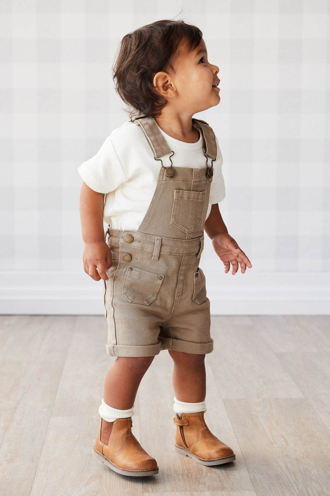 Leather Boot with Elastic Side - Tan Childrens Footwear from Jamie Kay USA