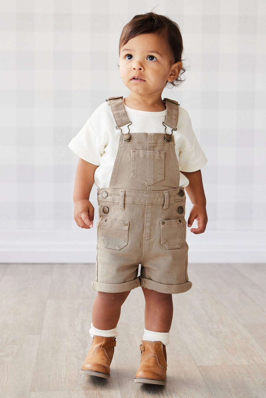 Leather Boot with Elastic Side - Tan Childrens Footwear from Jamie Kay USA