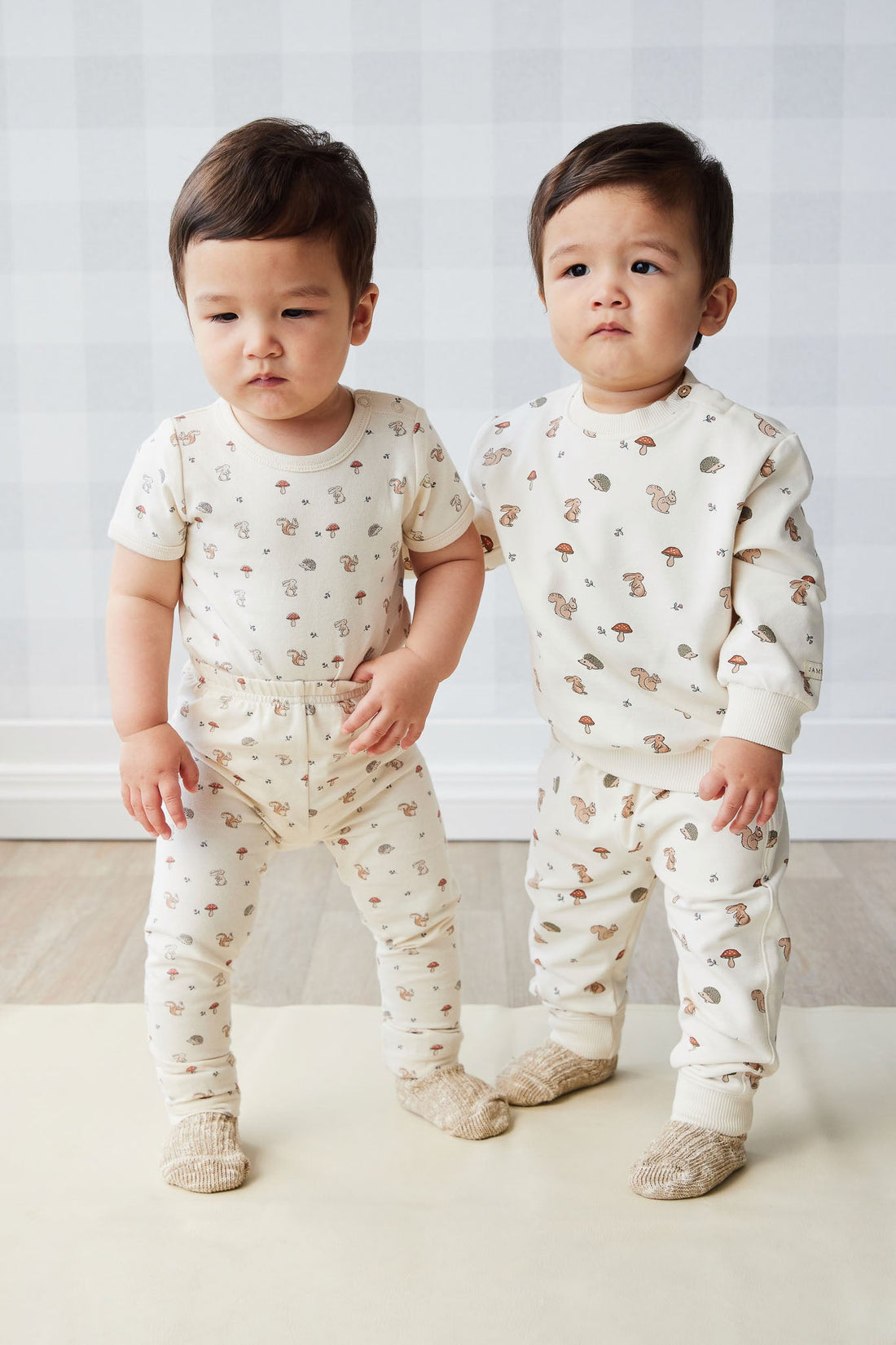 Organic Cotton Jalen Track Pant - Woodland Friends Childrens Pant from Jamie Kay USA