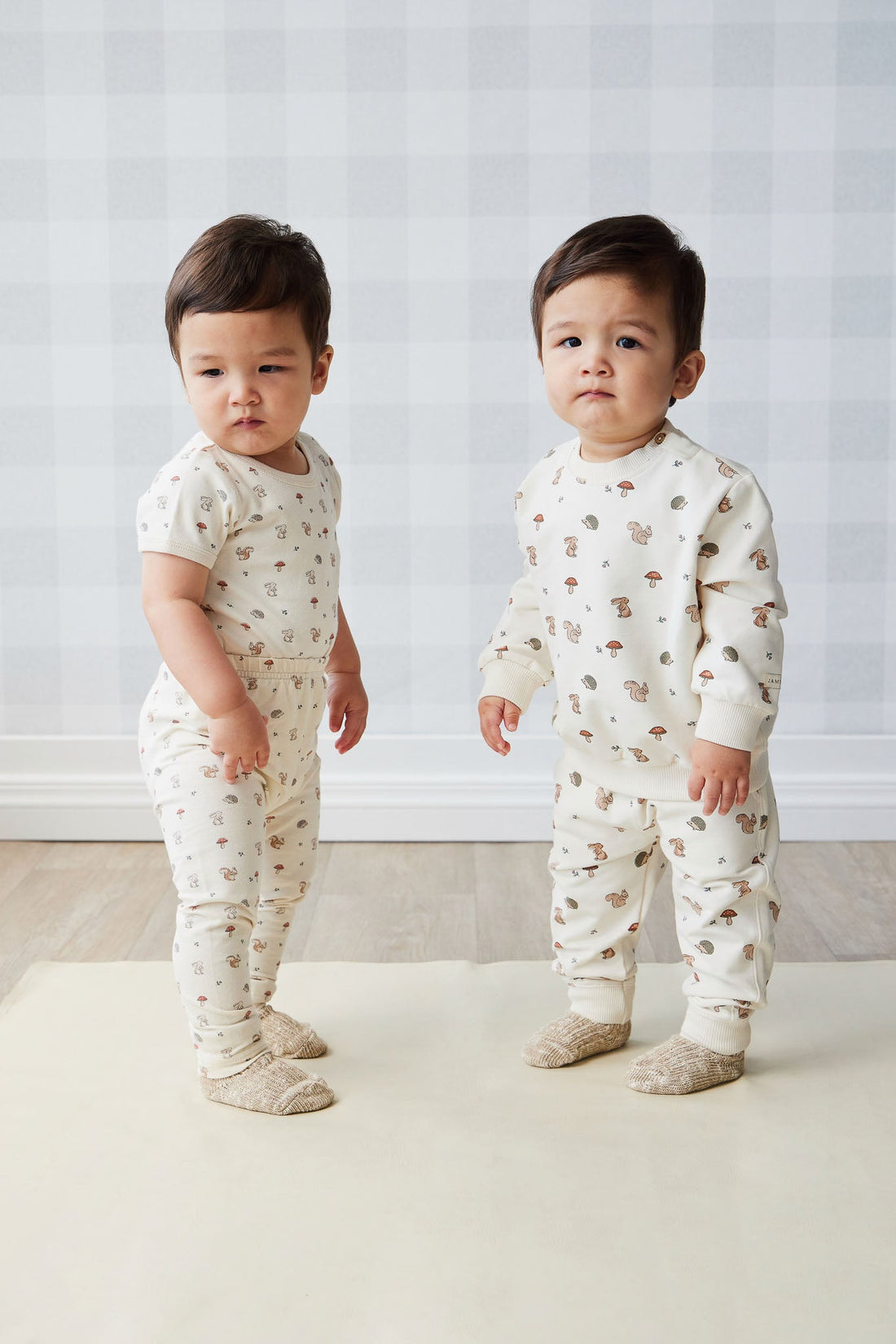 Organic Cotton Jalen Track Pant - Woodland Friends Childrens Pant from Jamie Kay USA