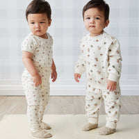 Organic Cotton Jalen Track Pant - Woodland Friends Childrens Pant from Jamie Kay USA