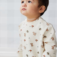 Organic Cotton Jalen Oversized Jumper - Woodland Friends Childrens Top from Jamie Kay USA