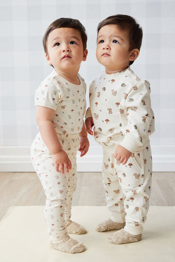 Organic Cotton Everyday Legging - Woodland Friends Childrens Legging from Jamie Kay USA