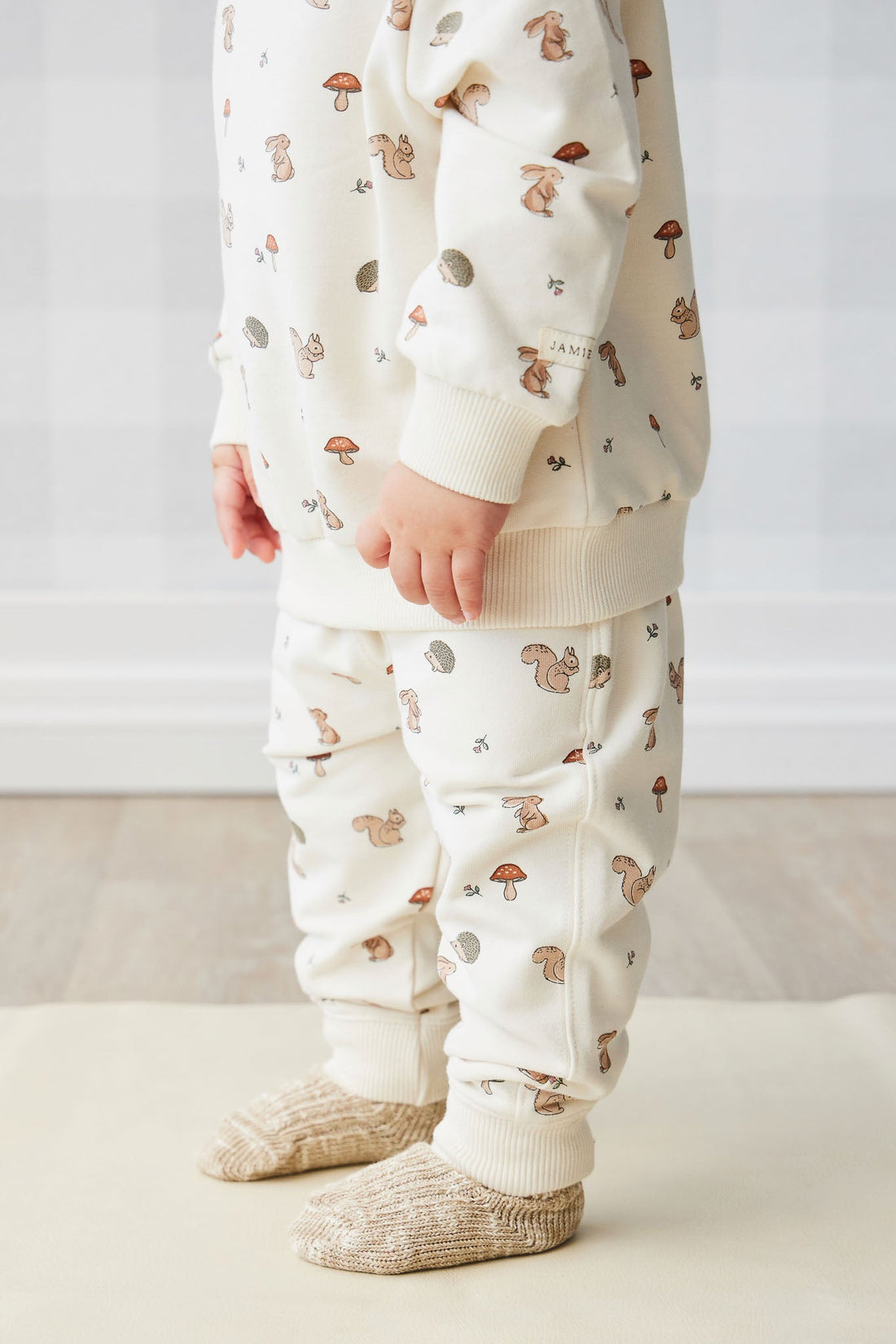 Organic Cotton Jalen Track Pant - Woodland Friends Childrens Pant from Jamie Kay USA