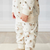 Organic Cotton Jalen Track Pant - Woodland Friends Childrens Pant from Jamie Kay USA