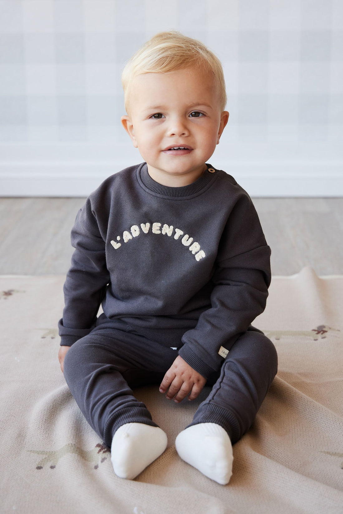 Organic Cotton Damien Sweatshirt - Kalamata L' Adventure Childrens Top from Jamie Kay USA