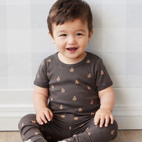 Organic Cotton Hudson Short Sleeve Bodysuit - Fox Cubs Wolf Childrens Bodysuit from Jamie Kay USA