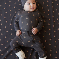 Organic Cotton Reese Zip Onepiece - Fox Cubs Wolf Childrens Onepiece from Jamie Kay USA