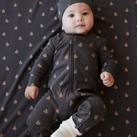 Organic Cotton Reese Zip Onepiece - Fox Cubs Wolf Childrens Onepiece from Jamie Kay USA