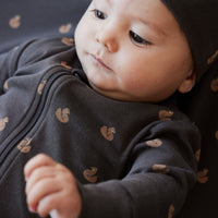 Organic Cotton Reese Zip Onepiece - Fox Cubs Wolf Childrens Onepiece from Jamie Kay USA