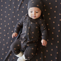 Organic Cotton Reese Zip Onepiece - Fox Cubs Wolf Childrens Onepiece from Jamie Kay USA