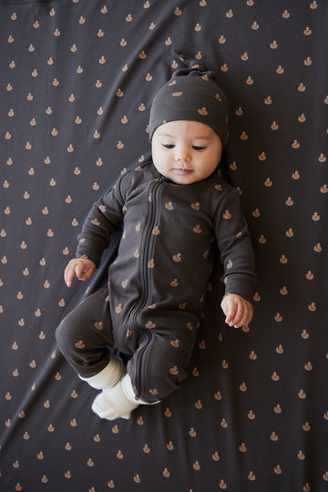 Organic Cotton Reese Zip Onepiece - Fox Cubs Wolf Childrens Onepiece from Jamie Kay USA