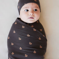 Organic Cotton Knot Beanie - Fox Cubs Wolf Childrens Hat from Jamie Kay USA