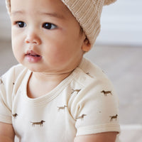 Organic Cotton Hudson Short Sleeve Bodysuit - Cosy Basil Cloud Childrens Bodysuit from Jamie Kay USA