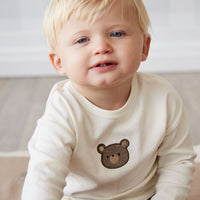 Pima Cotton Arnold Long Sleeve Top - Cloud Bear Childrens Top from Jamie Kay USA