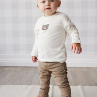 Pima Cotton Arnold Long Sleeve Top - Cloud Bear Childrens Top from Jamie Kay USA