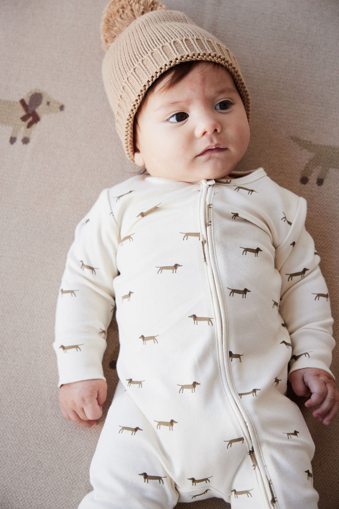 Organic Cotton Reese Zip Onepiece - Cosy Basil Cloud Childrens Onepiece from Jamie Kay USA